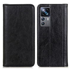 Coque Portefeuille Livre Cuir Etui Clapet D03Y pour Xiaomi Mi 12T Pro 5G Noir