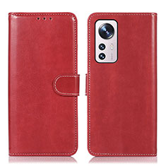 Coque Portefeuille Livre Cuir Etui Clapet D03Y pour Xiaomi Mi 12X 5G Rouge