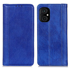 Coque Portefeuille Livre Cuir Etui Clapet D03Y pour Xiaomi Poco M5 4G Bleu