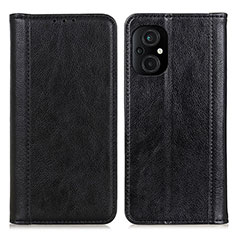 Coque Portefeuille Livre Cuir Etui Clapet D03Y pour Xiaomi Poco M5 4G Noir