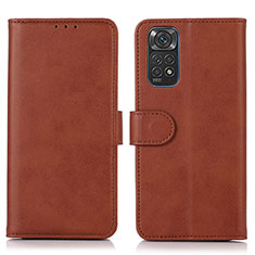 Coque Portefeuille Livre Cuir Etui Clapet D03Y pour Xiaomi Redmi Note 11S 4G Marron