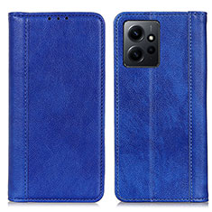 Coque Portefeuille Livre Cuir Etui Clapet D03Y pour Xiaomi Redmi Note 12 4G Bleu