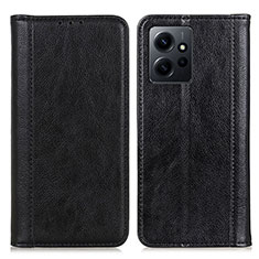 Coque Portefeuille Livre Cuir Etui Clapet D03Y pour Xiaomi Redmi Note 12 4G Noir