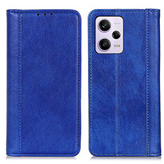 Coque Portefeuille Livre Cuir Etui Clapet D03Y pour Xiaomi Redmi Note 12 Pro+ Plus 5G Bleu