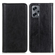 Coque Portefeuille Livre Cuir Etui Clapet D03Y pour Xiaomi Redmi Note 12 Turbo 5G Noir