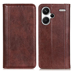 Coque Portefeuille Livre Cuir Etui Clapet D03Y pour Xiaomi Redmi Note 13 Pro+ Plus 5G Marron