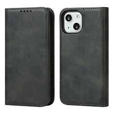 Coque Portefeuille Livre Cuir Etui Clapet D04T pour Apple iPhone 13 Noir