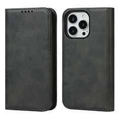 Coque Portefeuille Livre Cuir Etui Clapet D04T pour Apple iPhone 13 Pro Max Noir