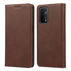 Coque Portefeuille Livre Cuir Etui Clapet D04T pour Oppo A54 5G Marron