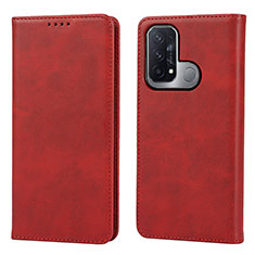 Coque Portefeuille Livre Cuir Etui Clapet D04T pour Oppo Reno5 A Rouge