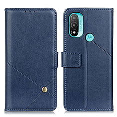 Coque Portefeuille Livre Cuir Etui Clapet D04Y pour Motorola Moto E20 Bleu