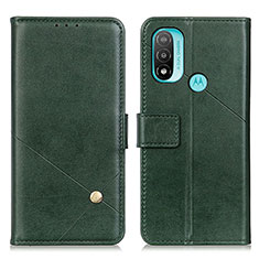 Coque Portefeuille Livre Cuir Etui Clapet D04Y pour Motorola Moto E20 Vert