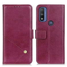 Coque Portefeuille Livre Cuir Etui Clapet D04Y pour Motorola Moto G Pure Violet