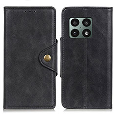 Coque Portefeuille Livre Cuir Etui Clapet D04Y pour OnePlus 10 Pro 5G Noir