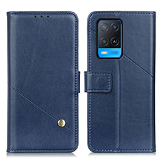 Coque Portefeuille Livre Cuir Etui Clapet D04Y pour Oppo A54 4G Bleu