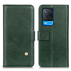 Coque Portefeuille Livre Cuir Etui Clapet D04Y pour Oppo A54 4G Vert