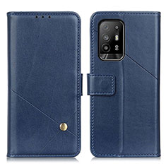 Coque Portefeuille Livre Cuir Etui Clapet D04Y pour Oppo A95 5G Bleu