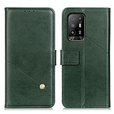 Coque Portefeuille Livre Cuir Etui Clapet D04Y pour Oppo A95 5G Vert