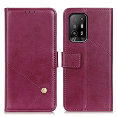 Coque Portefeuille Livre Cuir Etui Clapet D04Y pour Oppo F19 Pro+ Plus 5G Violet