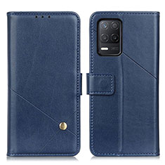 Coque Portefeuille Livre Cuir Etui Clapet D04Y pour Realme 8 5G Bleu