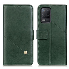 Coque Portefeuille Livre Cuir Etui Clapet D04Y pour Realme 8 5G Vert