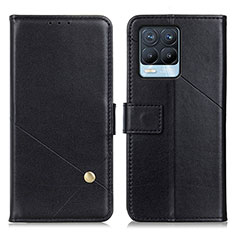 Coque Portefeuille Livre Cuir Etui Clapet D04Y pour Realme 8 Pro Noir