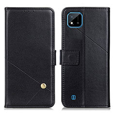 Coque Portefeuille Livre Cuir Etui Clapet D04Y pour Realme C20 Noir