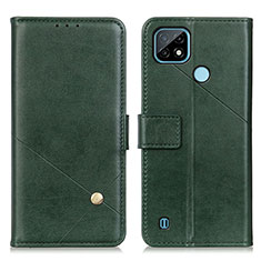 Coque Portefeuille Livre Cuir Etui Clapet D04Y pour Realme C21 Vert