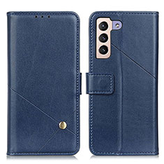 Coque Portefeuille Livre Cuir Etui Clapet D04Y pour Samsung Galaxy S21 5G Bleu