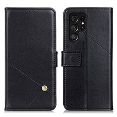 Coque Portefeuille Livre Cuir Etui Clapet D04Y pour Samsung Galaxy S22 Ultra 5G Noir