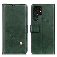 Coque Portefeuille Livre Cuir Etui Clapet D04Y pour Samsung Galaxy S22 Ultra 5G Vert