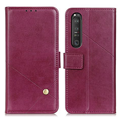 Coque Portefeuille Livre Cuir Etui Clapet D04Y pour Sony Xperia 1 III Violet