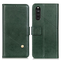 Coque Portefeuille Livre Cuir Etui Clapet D04Y pour Sony Xperia 10 III Lite Vert