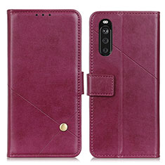 Coque Portefeuille Livre Cuir Etui Clapet D04Y pour Sony Xperia 10 III Lite Violet