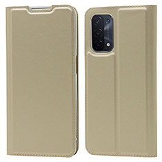 Coque Portefeuille Livre Cuir Etui Clapet D05T pour Oppo A54 5G Or