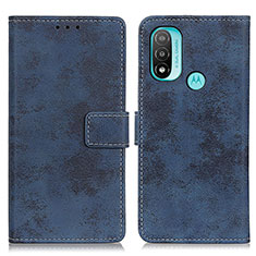 Coque Portefeuille Livre Cuir Etui Clapet D05Y pour Motorola Moto E20 Bleu