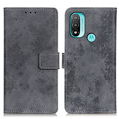 Coque Portefeuille Livre Cuir Etui Clapet D05Y pour Motorola Moto E20 Gris