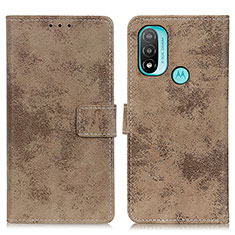 Coque Portefeuille Livre Cuir Etui Clapet D05Y pour Motorola Moto E20 Kaki