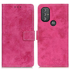 Coque Portefeuille Livre Cuir Etui Clapet D05Y pour Motorola Moto G Play (2023) Rose Rouge