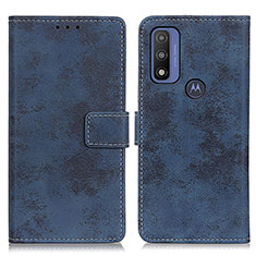 Coque Portefeuille Livre Cuir Etui Clapet D05Y pour Motorola Moto G Pure Bleu