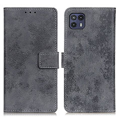 Coque Portefeuille Livre Cuir Etui Clapet D05Y pour Motorola Moto G50 5G Gris