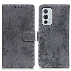 Coque Portefeuille Livre Cuir Etui Clapet D05Y pour OnePlus 9RT 5G Gris