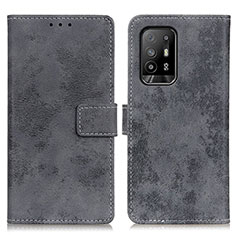 Coque Portefeuille Livre Cuir Etui Clapet D05Y pour Oppo A94 5G Gris