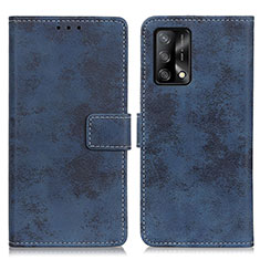 Coque Portefeuille Livre Cuir Etui Clapet D05Y pour Oppo A95 4G Bleu