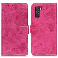 Coque Portefeuille Livre Cuir Etui Clapet D05Y pour Oppo K9 Pro 5G Rose Rouge