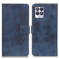 Coque Portefeuille Livre Cuir Etui Clapet D05Y pour Realme 8i Bleu