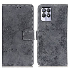 Coque Portefeuille Livre Cuir Etui Clapet D05Y pour Realme 8i Gris