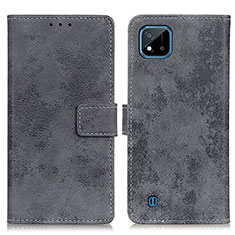 Coque Portefeuille Livre Cuir Etui Clapet D05Y pour Realme C11 (2021) Gris