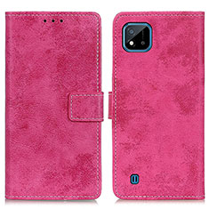 Coque Portefeuille Livre Cuir Etui Clapet D05Y pour Realme C20 Rose Rouge