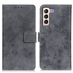 Coque Portefeuille Livre Cuir Etui Clapet D05Y pour Samsung Galaxy S21 FE 5G Gris